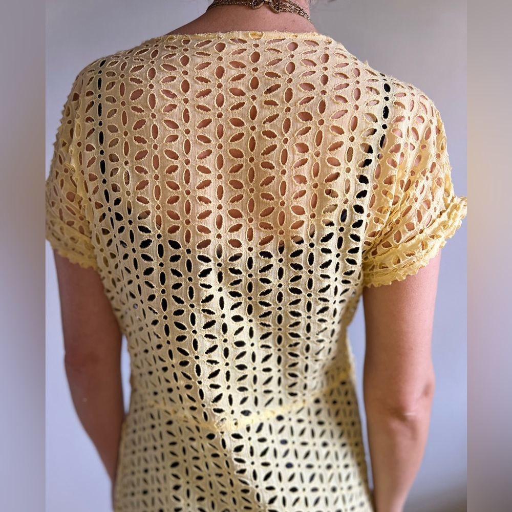 Authentic 1930s Cotton Day Dress - Picture 3 of 10